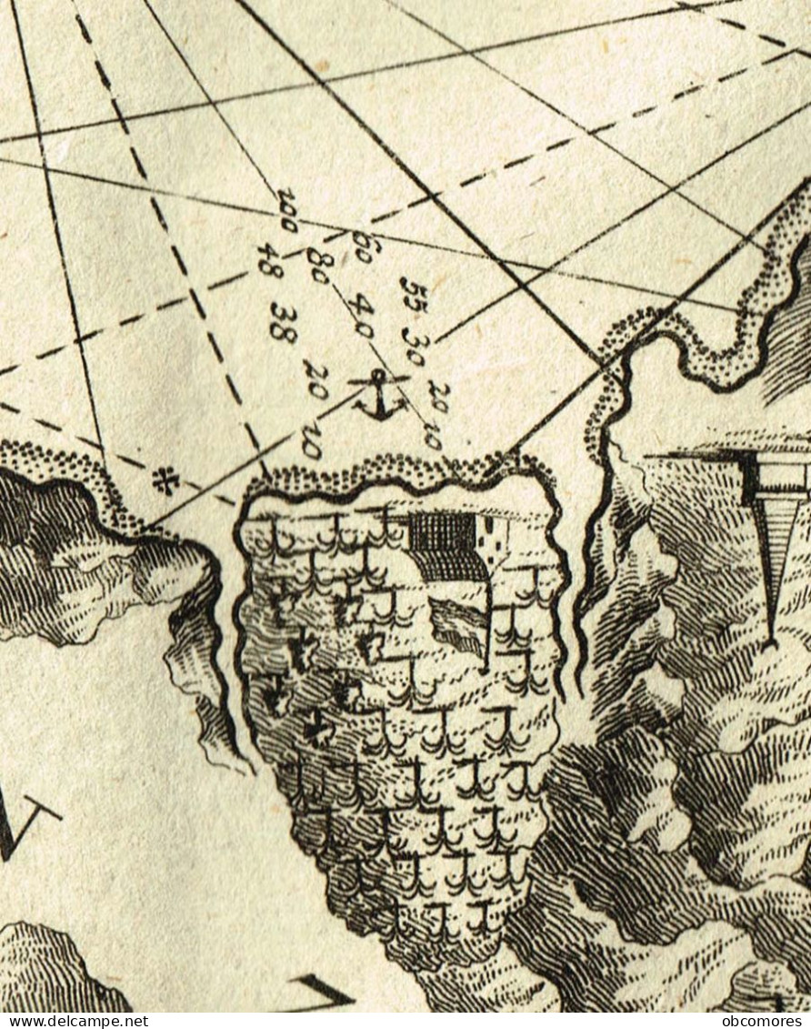 ANZUANY Anjouan Johanna Comores Comoros - Carte Originale Très Ancienne (1724) De Francois Valenijn - Cartes Géographiques