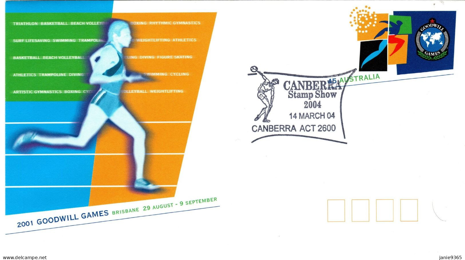 Australia 2004  Canberra Stamp Show ,date 14 March,souvenir Cover - Lettres & Documents