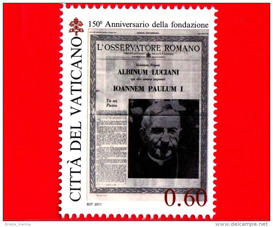 Nuovo - MNH - VATICANO - 2011 - 150º Anniversario Dell'Osservatore Romano - 0,60 € • Habemus Papam  - Giovanni Paolo I - Neufs