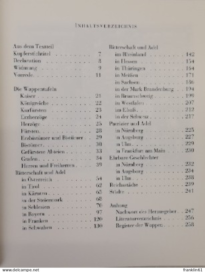 Johann Siebmachers Wappenbuch Von 1605. - Lexiques