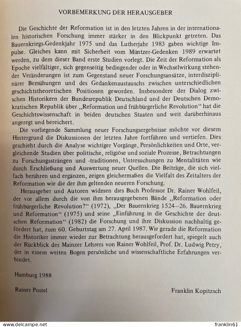Reformation Und Revolution : Beiträge Zum Politischen Wandel Und Den Sozialen Kräften Am Beginn Der Neuzeit ; - 4. 1789-1914