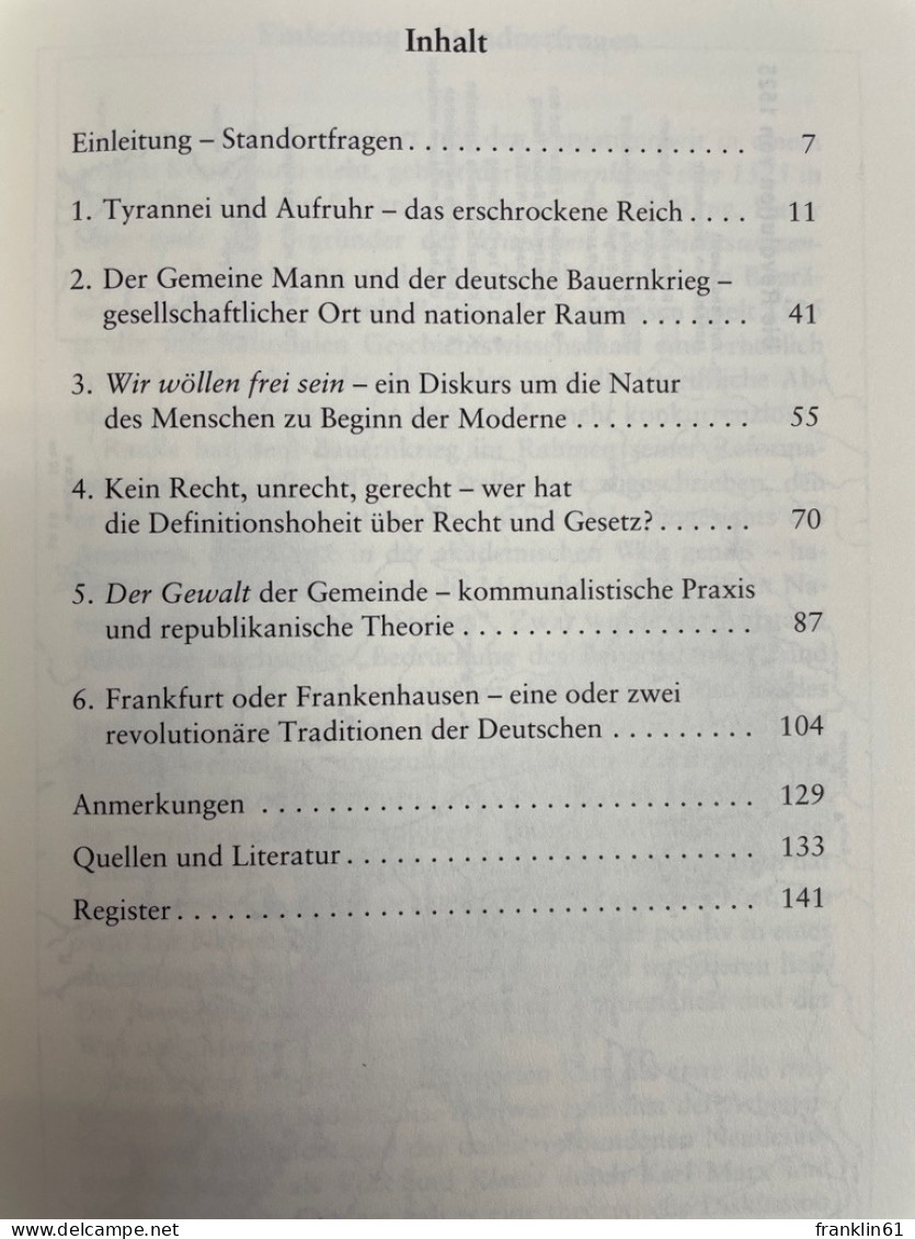 Der Bauernkrieg : Die Revolution Des Gemeinen Mannes. - 4. 1789-1914