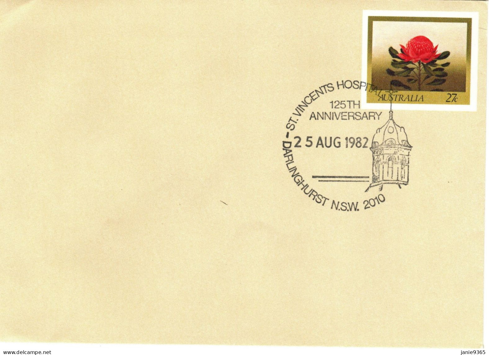 Australia PM 913 1982 St Vincent Hospital 125th Anniversary Souvenir Cover - Lettres & Documents