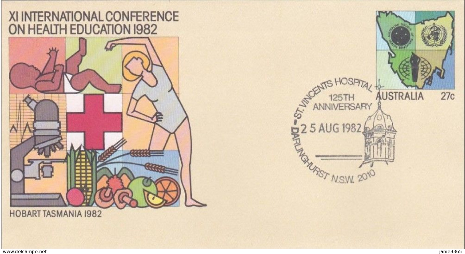 Australia PM 913 1982 St Vincents Hospital 125th Anniversary Souvenir Cover - Briefe U. Dokumente