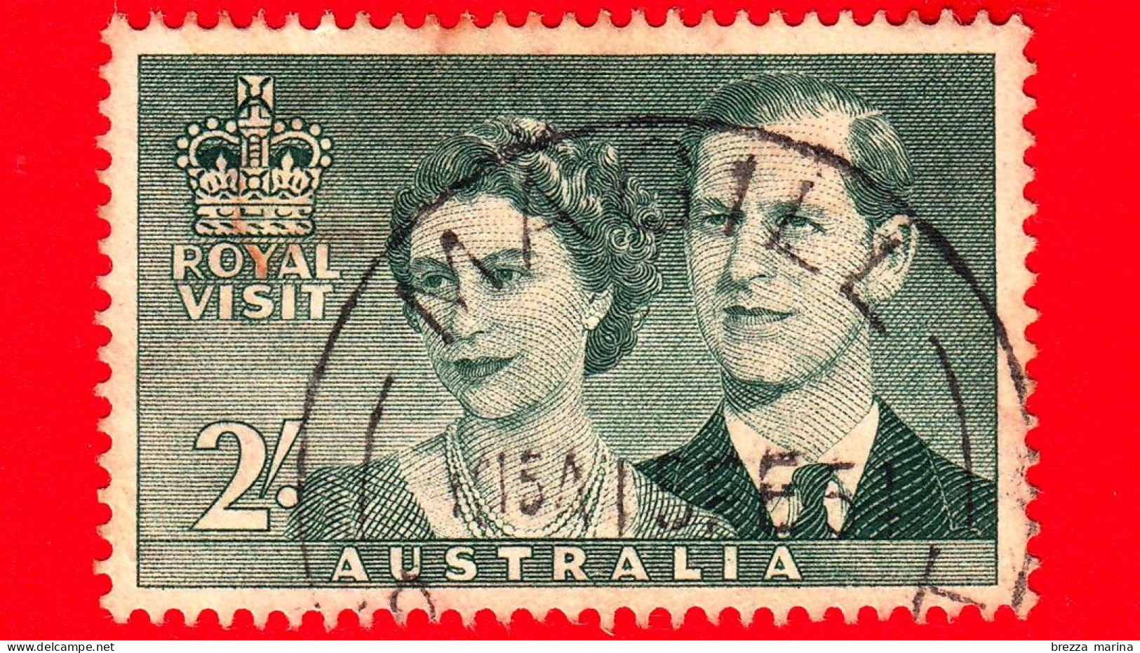 AUSTRALIA - Usato - 1954 - Visita Della Regina Elisabetta Con Il Duca Di Edinburgh - Royal Visit - 2 - Used Stamps