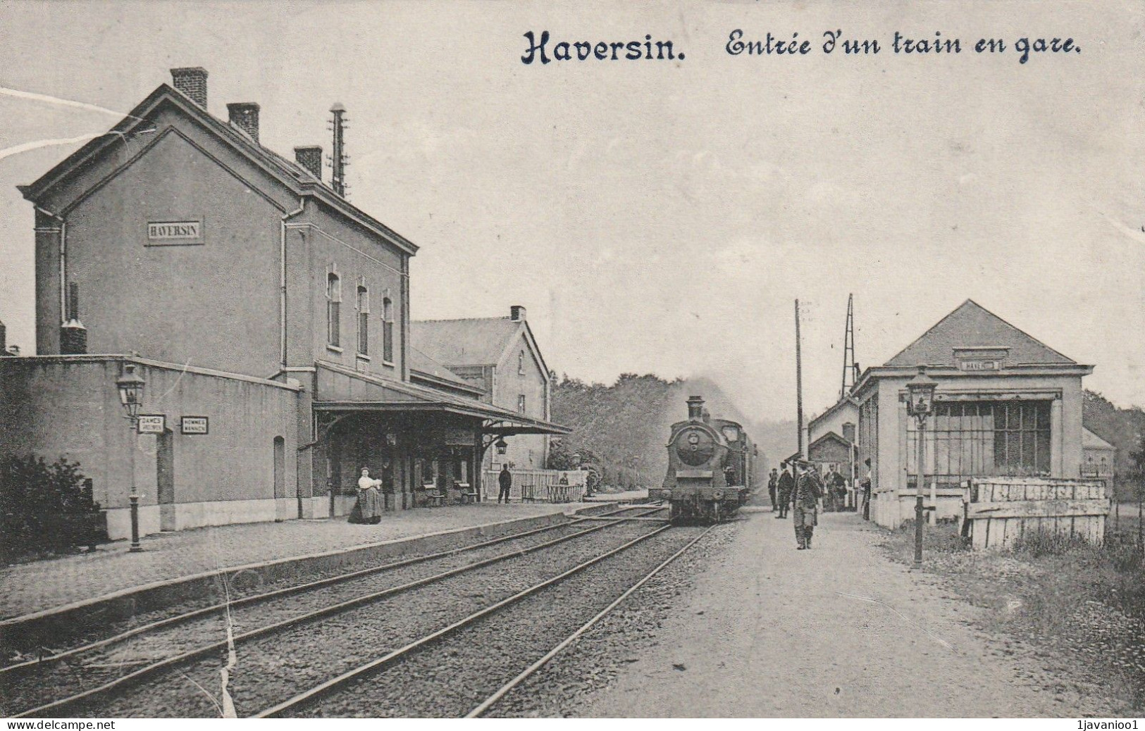 Haversin, Entrée D'un Train En Gare, 2 Scans - Ciney