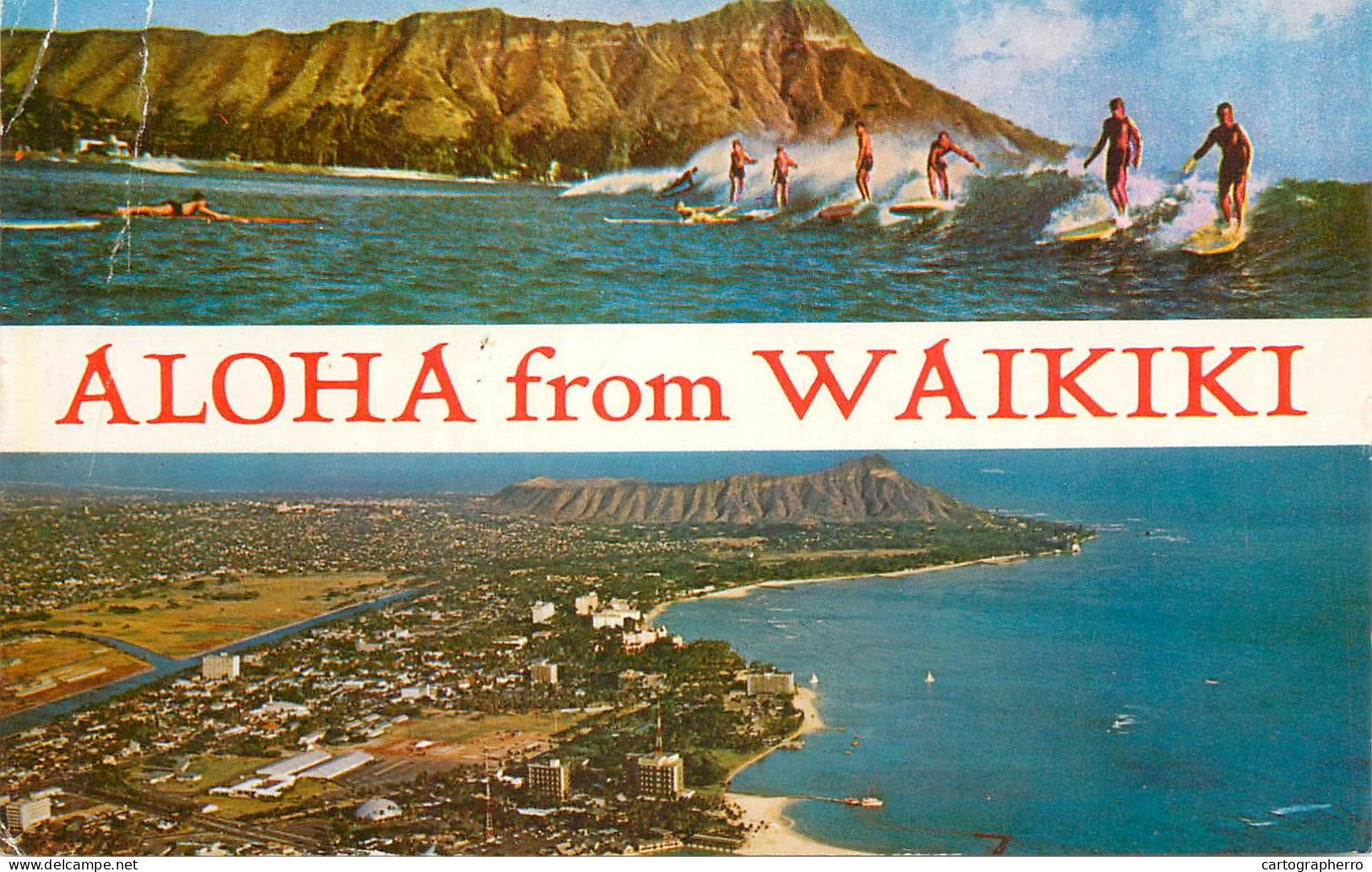 USA Honolulu Aloha From Waikiki Multi View Surf Types & Cityscape Panorama - Honolulu