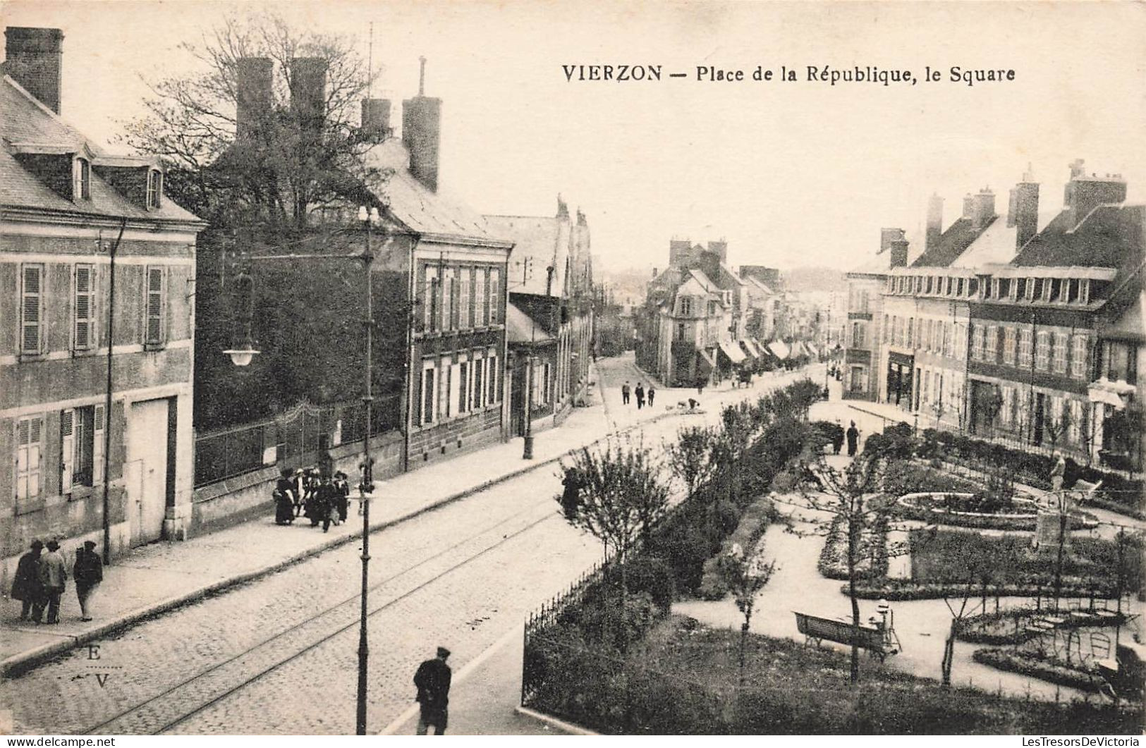 FRANCE - Vierzon - Place De La République, Le Square - Carte Postale Ancienne - Vierzon