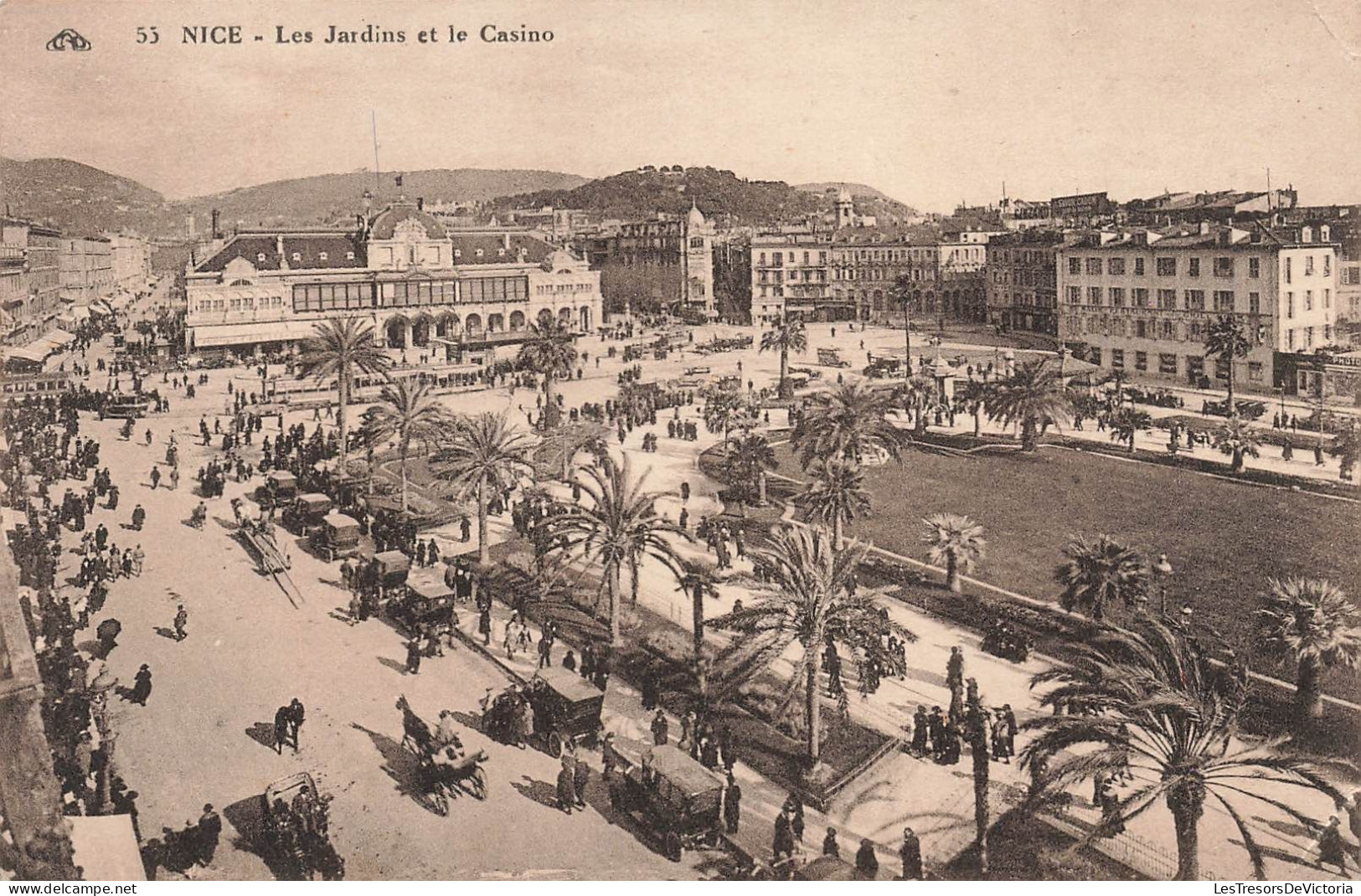 FRANCE - Nice - Vue Sur Les Jardins Et Le Casino - Animé - Carte Postale Ancienne - Parken En Tuinen