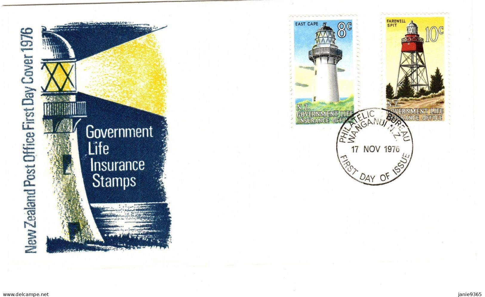 New Zealand 1976 Covernment Life Insurance Stamps  First Day Cover - FDC