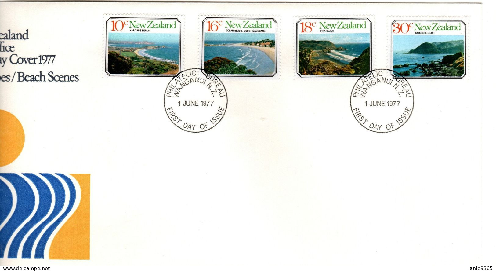 New Zealand 1977 Beach Scenes  First Day Cover - FDC