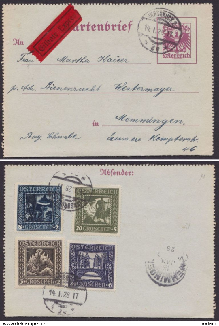 K63a, Portoger. Eilboten Nach Deutschland, Gute Zusatzfrankatur, Ankunft - Cartes-lettres