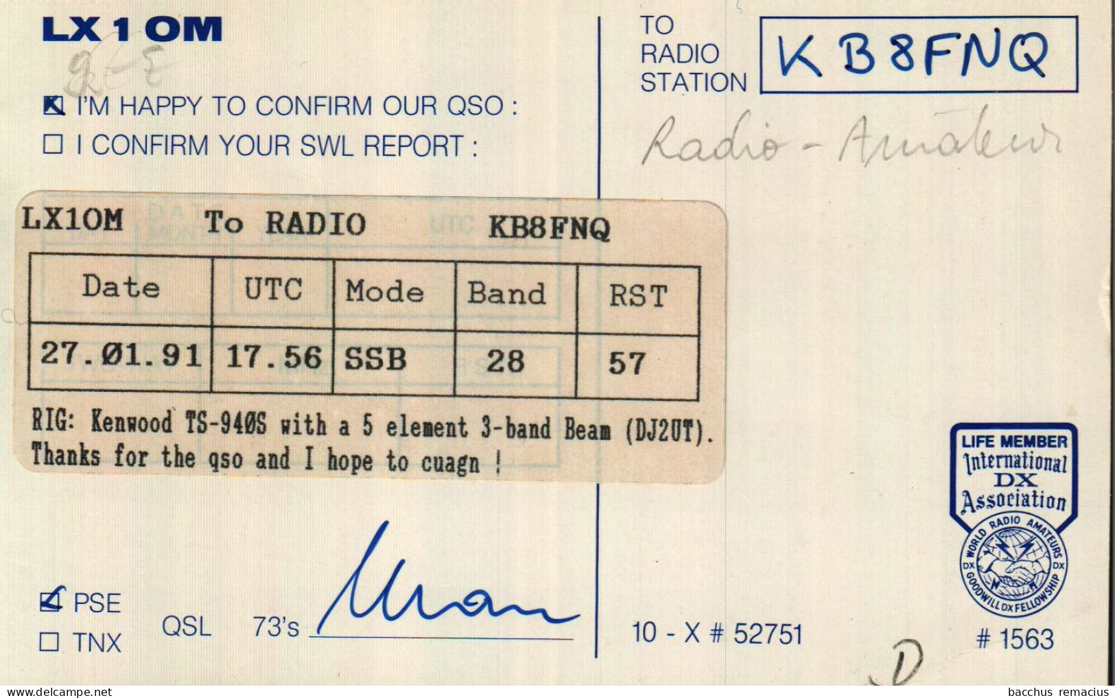 PÉTANGE - Carte-Radio-Amateur  LX 1 OM Marc Ewert, 1, Rue De Longwy, L-4750 Pétange - Pétange