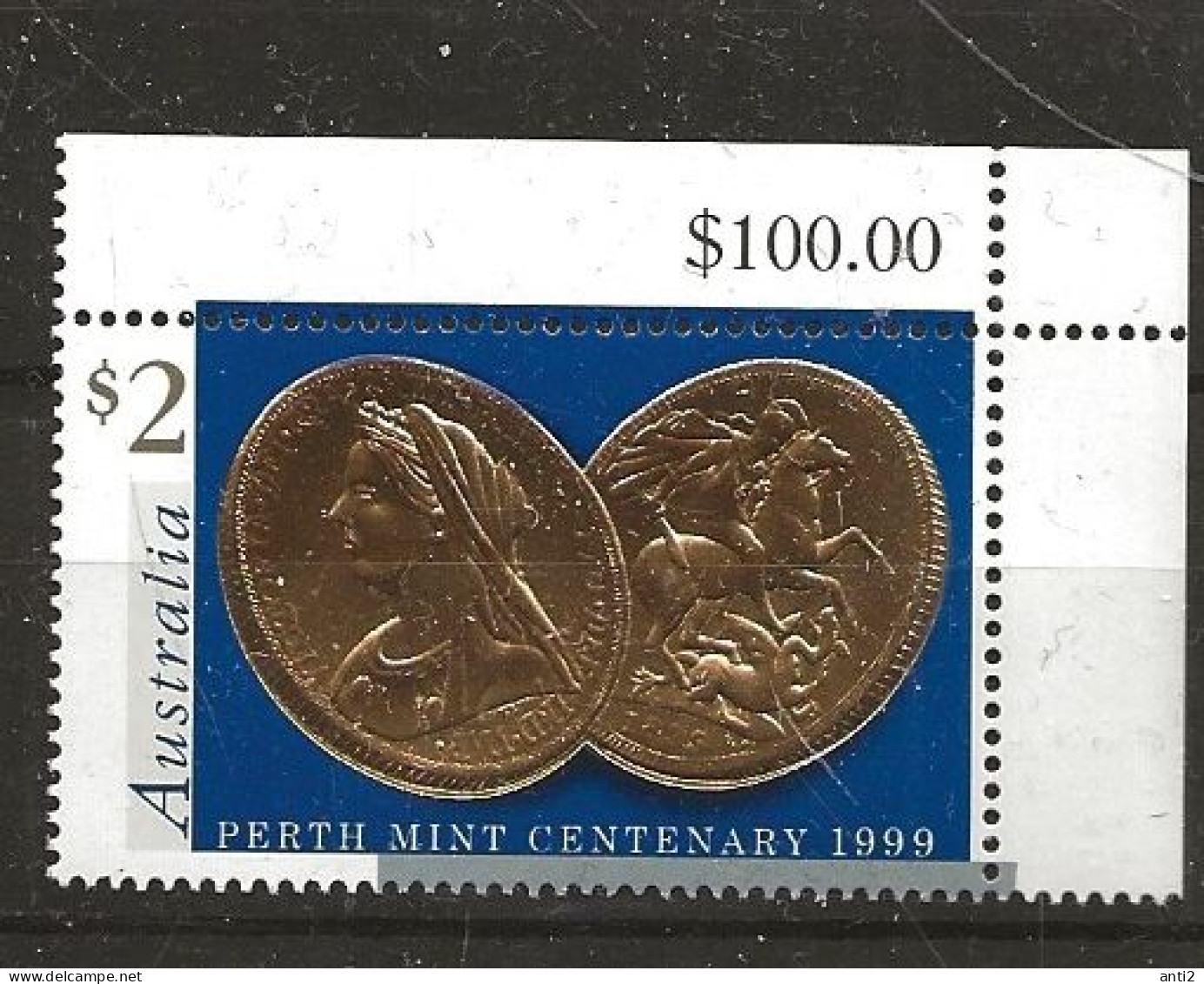 Australia 1999 Entenary Of State Mint, Perth, Gold Coin 1899 MI 1824 MNH(**) - Ungebraucht
