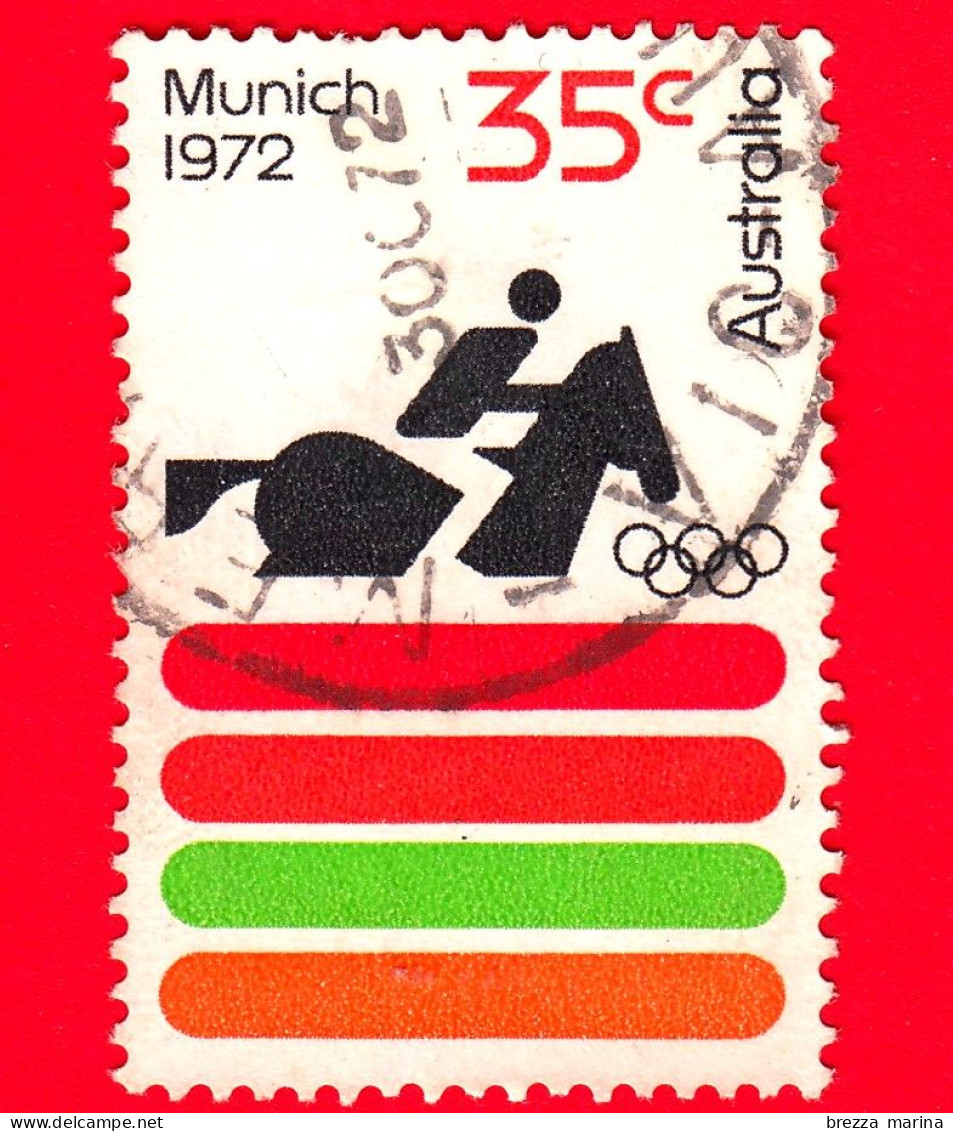 AUSTRALIA - Usato - 1972 - 20 Giochi Olimpici A Monaco - Ippica - Equestrian - 35 - Used Stamps