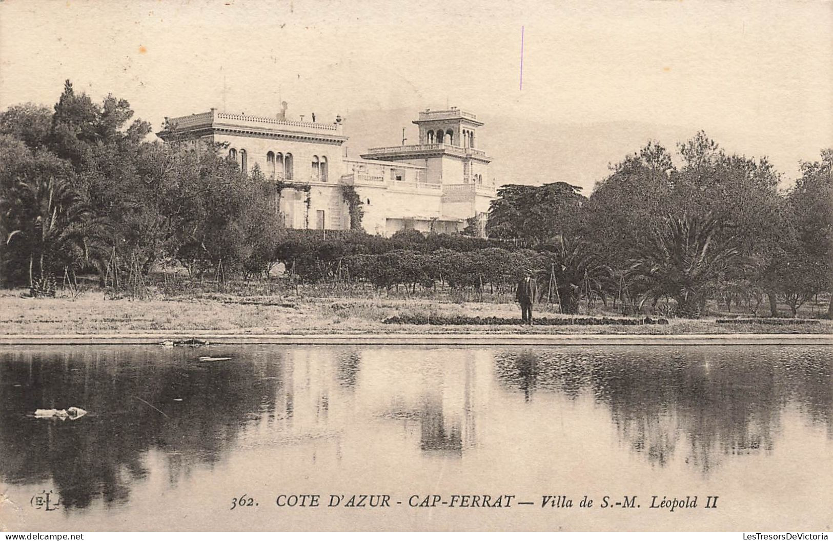 FRANCE - Saint Jean Cap Ferrat - Côte D'Azur - Vue Sur La Villa De S M Léopold II - Carte Postale Ancienne - Saint-Jean-Cap-Ferrat