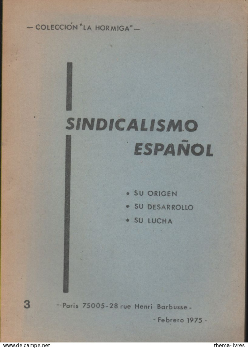 (anarchisme) Sindicalismo Nespanol   Febrero 1975 (CAT7058) - Culture