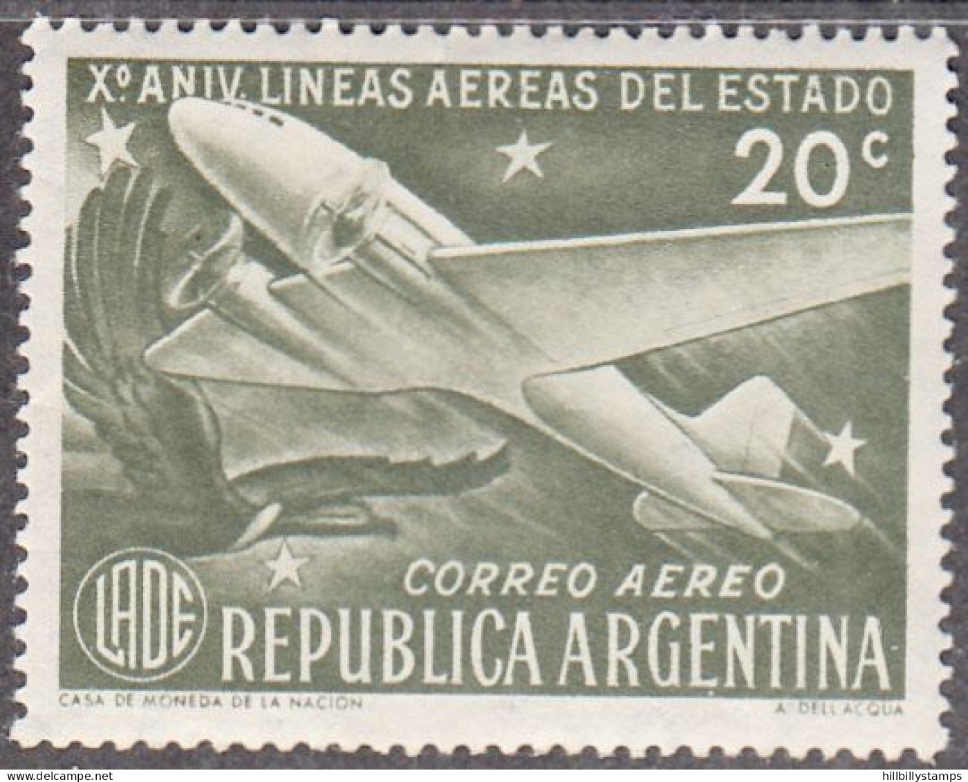 ARGENTINA  SCOTT NO C59   MINT HINGED  YEAR  1951 - Luchtpost