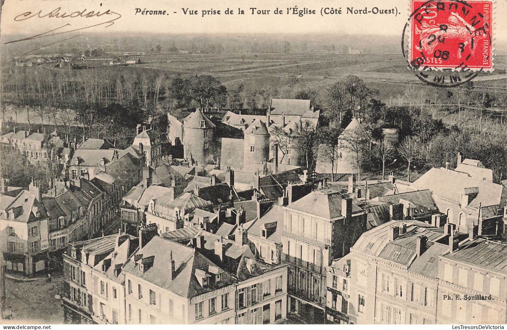 FRANCE - Péronne - Vue Prise De La Tour De L'église (côté Nord Ouest) - Carte Postale Ancienne - Peronne