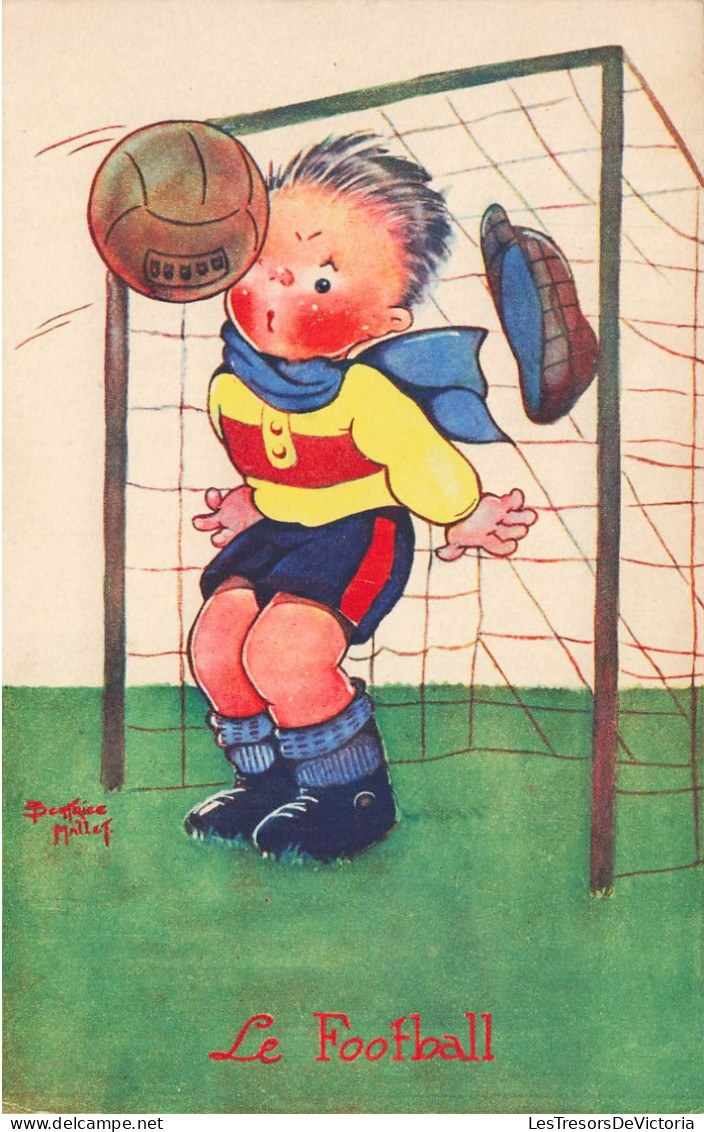 ENFANTS - Dessins D'enfants - Le Football - Beatrice Mallet - Carte Postale Ancienne - Children's Drawings