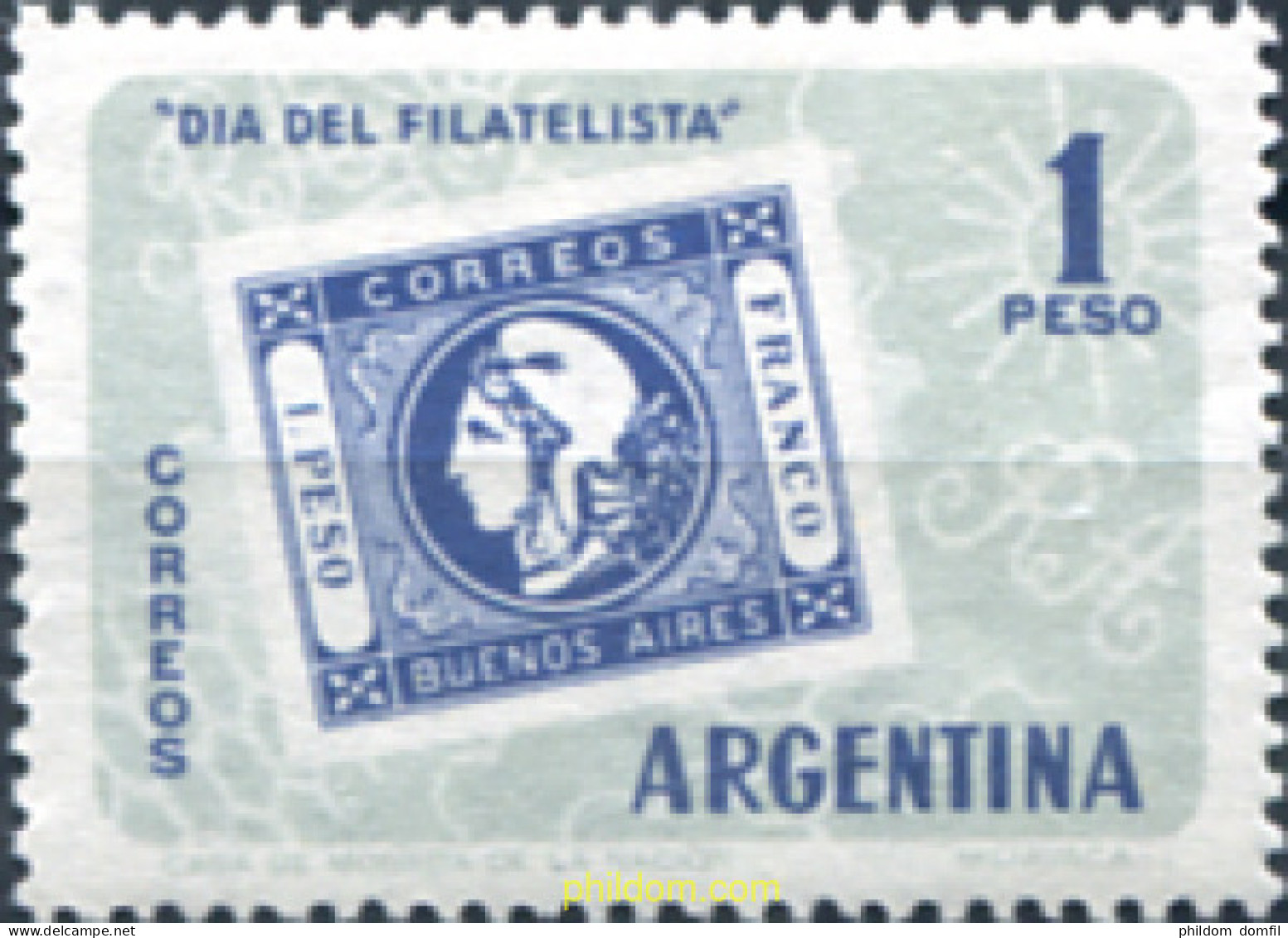 283200 MNH ARGENTINA 1959 DIA DEL FILATELISTA - Neufs