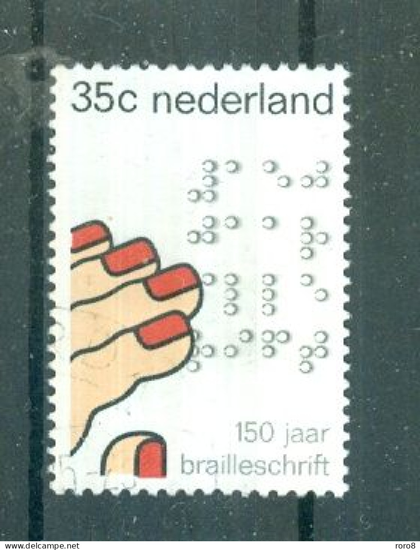 PAYS-BAS - N°1028 Oblitéré - 150° Année D'écriture. Braille. - Used Stamps