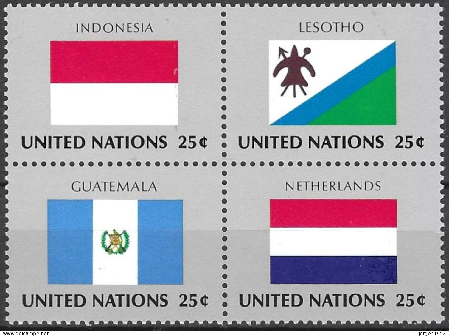 UNITED NATIONS # NEW YORK FROM 1988 STAMPWORLD 579-82** - Emisiones Comunes New York/Ginebra/Vienna