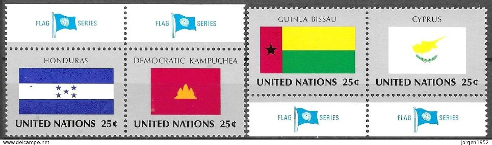 UNITED NATIONS # NEW YORK FROM 1988 STAMPWORLD 587-90** - Emisiones Comunes New York/Ginebra/Vienna