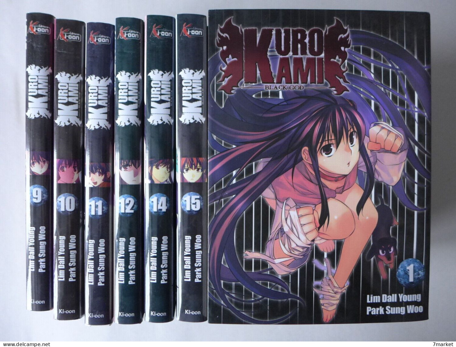 Lim Dall Young, Park Sung Woo - Kuro Kami. 14 Volumes ( Tomes 1 à 12 & 14 Et 15 ) / éd. Ki-oon - Mangas Version Française