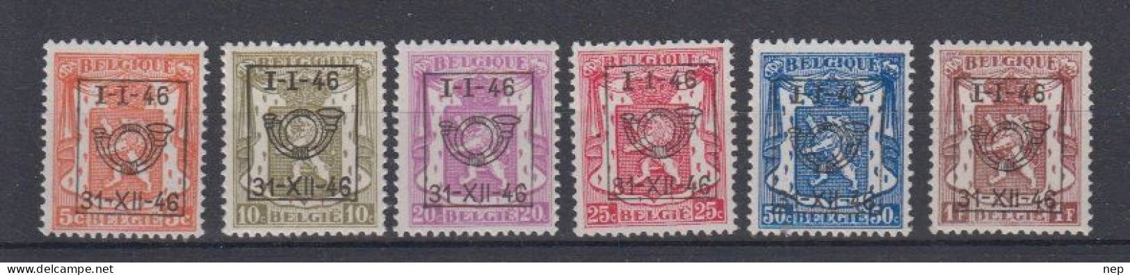 BELGIË - OBP - 1946 - PRE 547/52 (30 Type D) - MNH** - Typografisch 1936-51 (Klein Staatswapen)