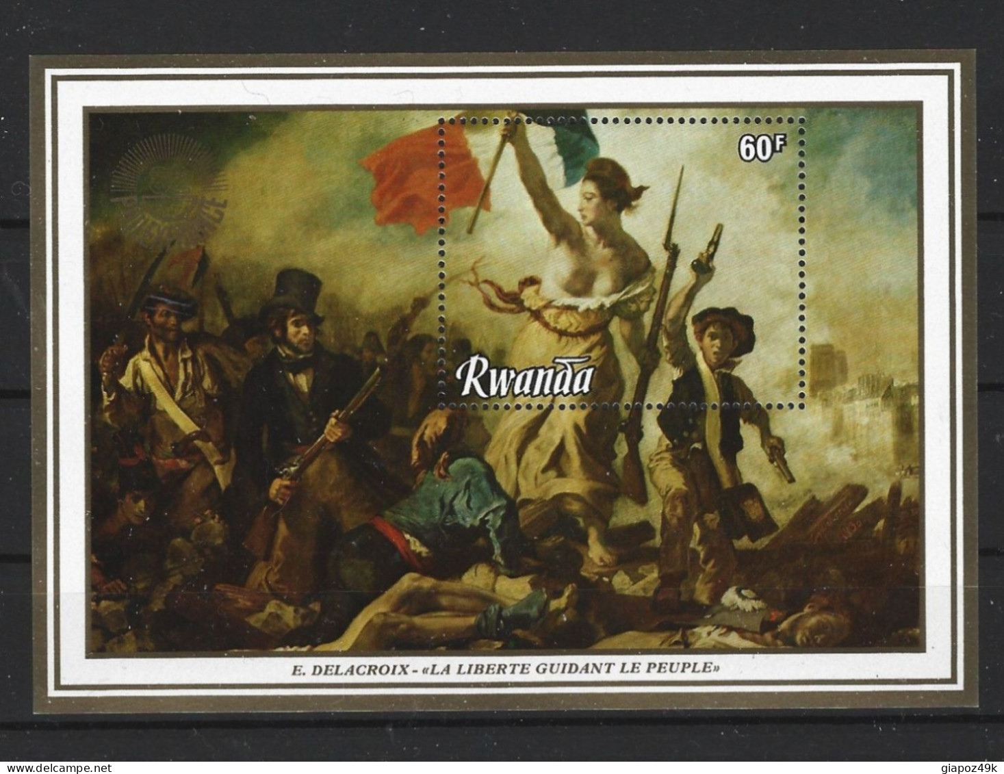 RWANDA 1982 RUANDA ֍ Philexfrance '82 ● Delacroix ֍ La Liberte . . . ● BF ** ● Cat ? € ● Lotto N. 2366 ● - Unused Stamps