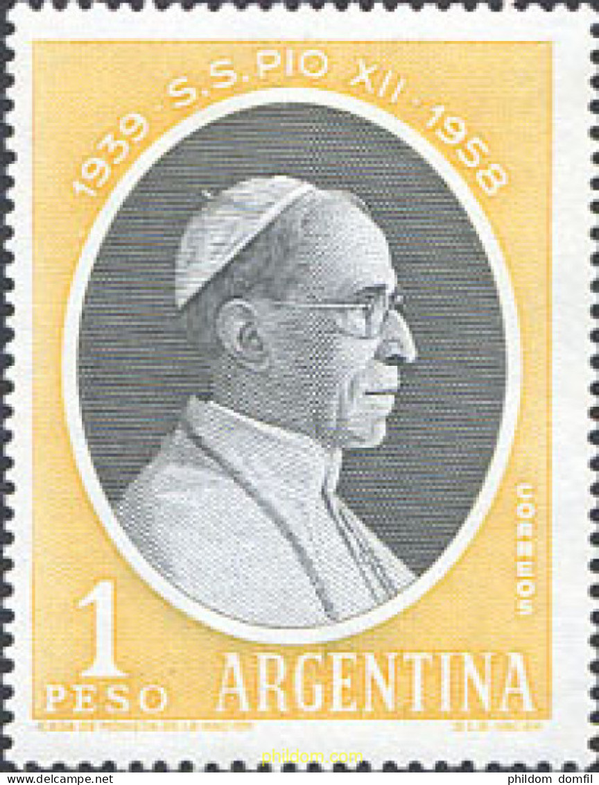 222370 MNH ARGENTINA 1959 PAPA PIO XII - Neufs