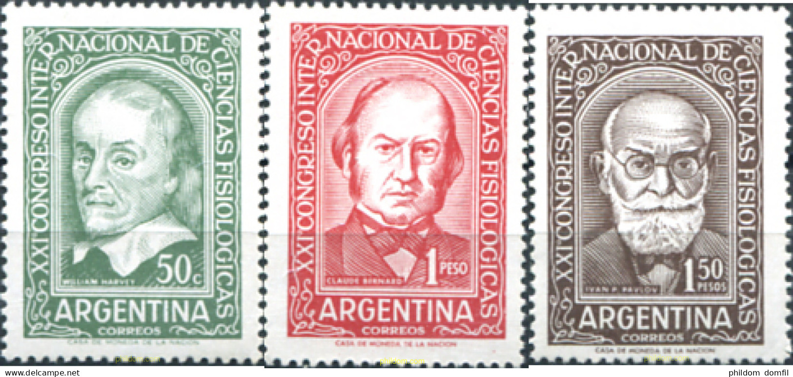 283197 MNH ARGENTINA 1959 21 CONGRESO INTERNACIONAL DE FISIOLOGIA EN BUENOS AIRES - Ungebraucht