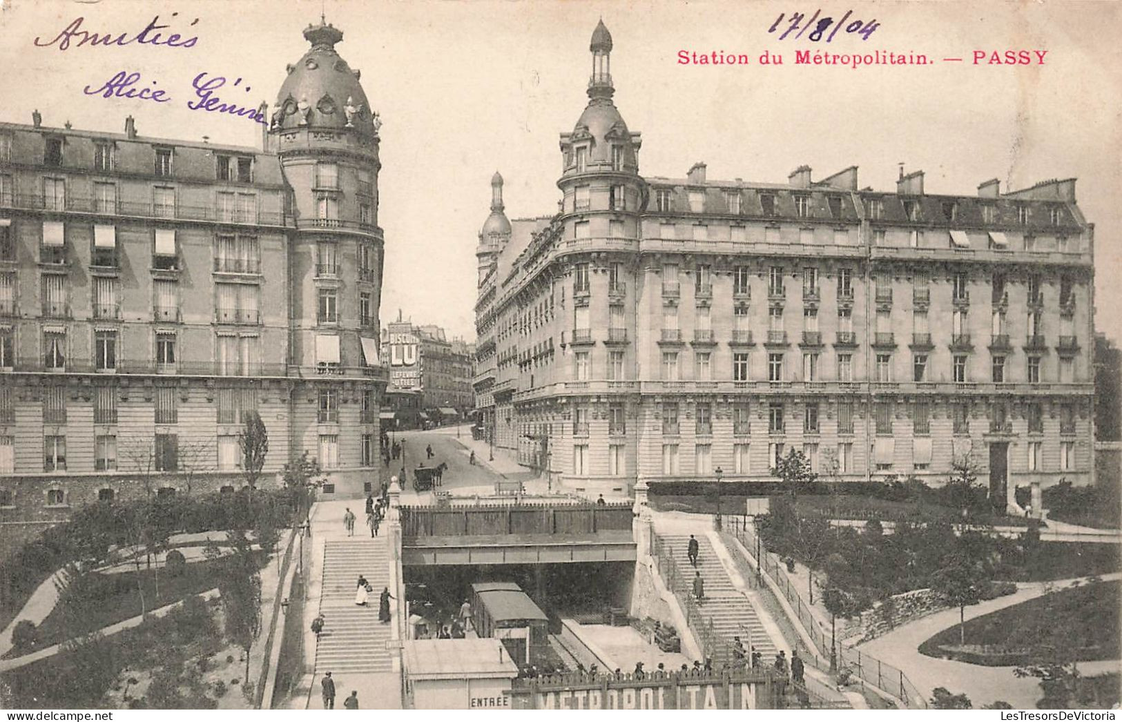 FRANCE - Passy - Vue Générale De La Atation Du Métropolitain - Animé - Carte Postale Ancienne - Passy