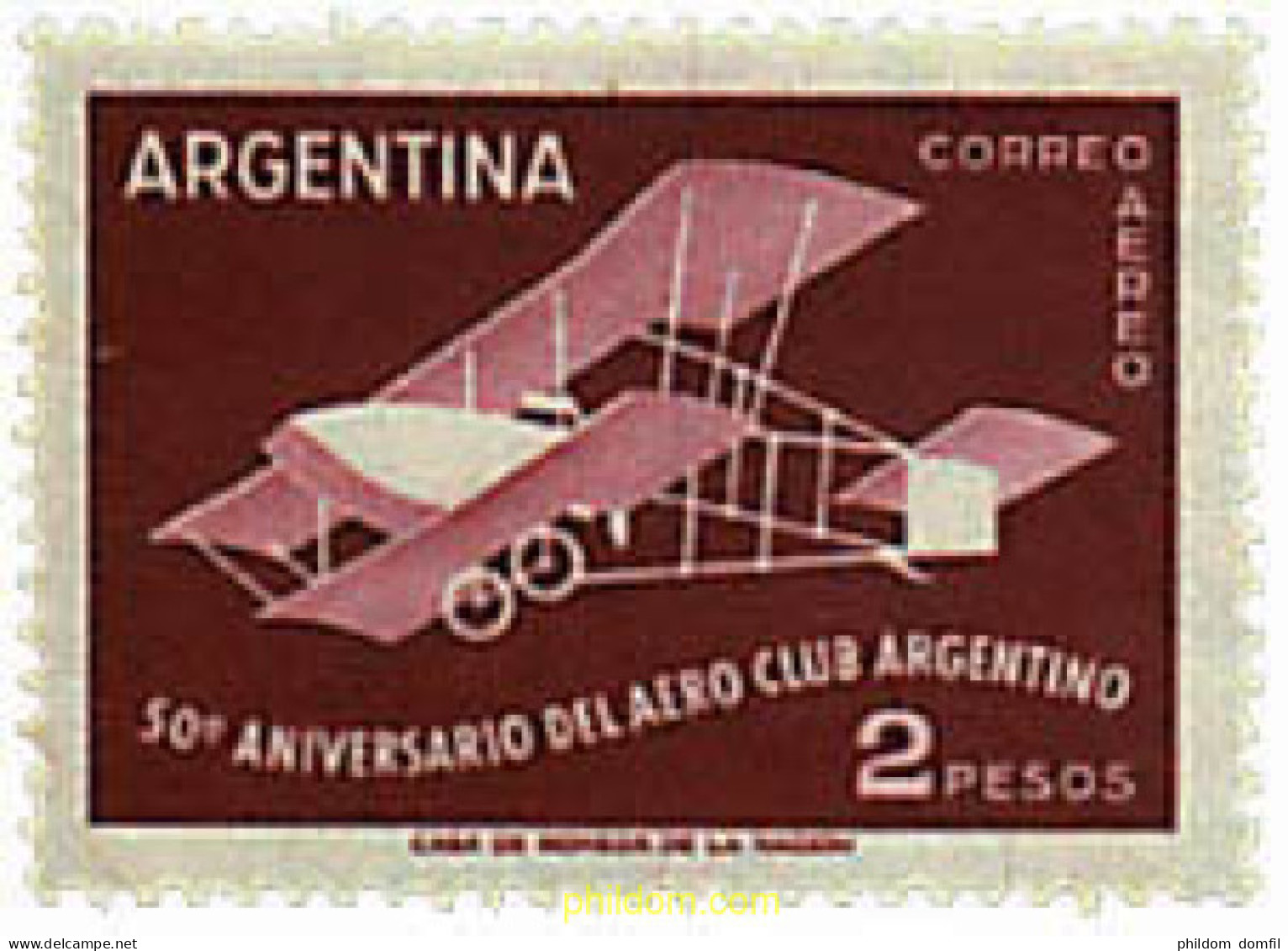 60693 MNH ARGENTINA 1958 50 ANIVERSARIO DEL AEROCLUB ARGENTINO - Nuovi