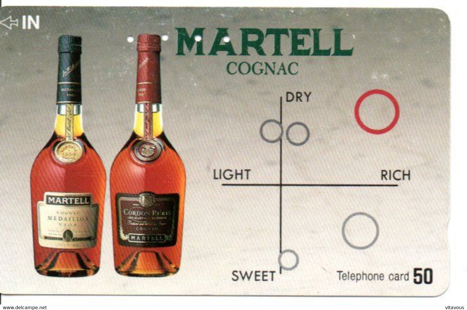 Cognac MARTELL France Vin Wine Raisin  Fruit Télécarte Japon Phonecard Telefonkarte (salon 123) - Food