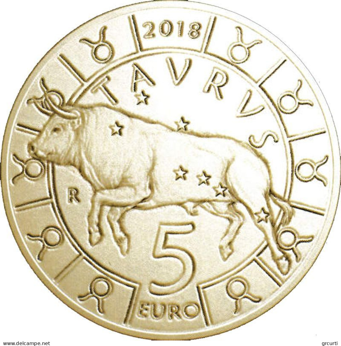 San Marino - 5 Euro 2018 - Segni Dello Zodiaco - Toro - UC# 213 - San Marino