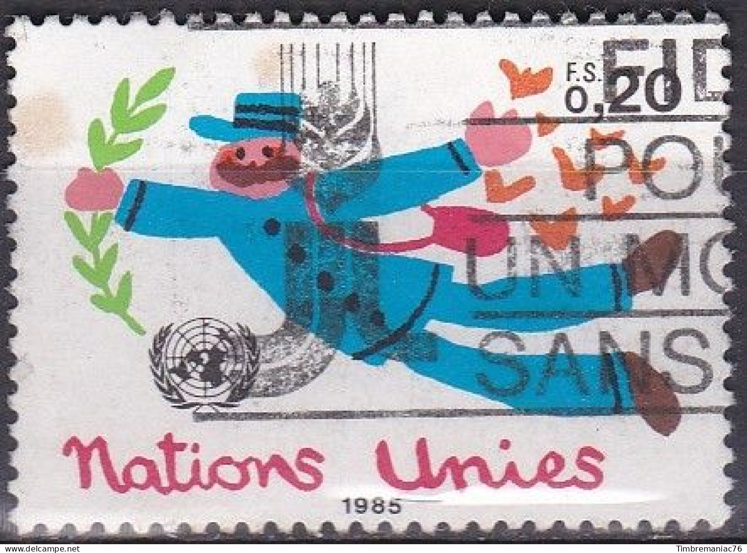 Nations Unies Genève 1985 YT 131 Oblitéré - Usados