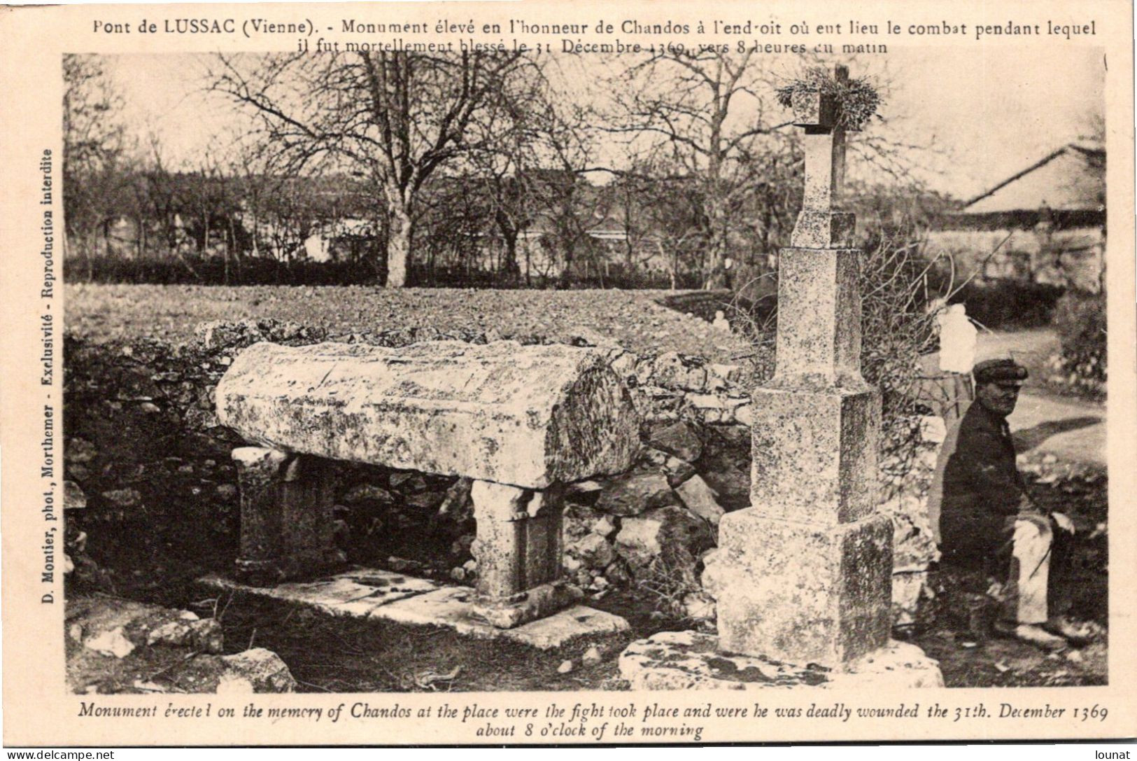 86 LUSSAC Les Châteaux - Pont De Lussac - Monument élevé En L'honneur De Chandos - Lussac Les Chateaux