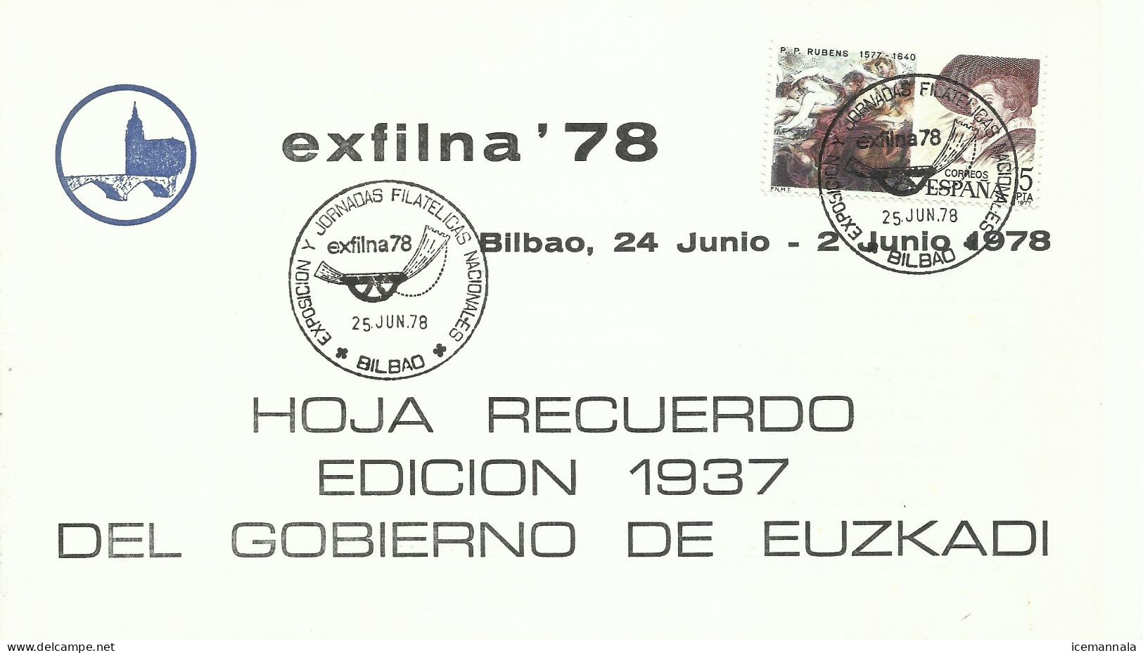 ESPAÑA, HOJA RECUERDO GOBIERNO DE EUSKADI,  EDICION 1937 - Herdenkingsblaadjes