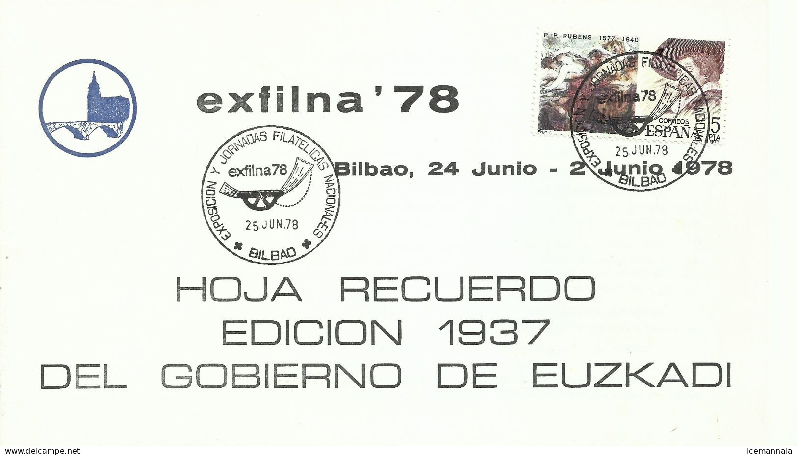 ESPAÑA, HOJA RECUERDO GOBIERNO DE EUSKADI,  EDICION 1937 - Feuillets Souvenir