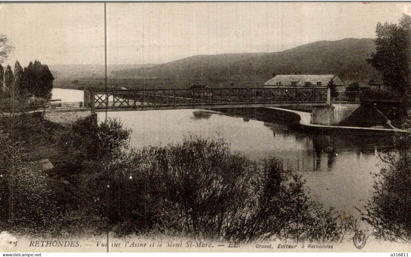 60 RETHONDES - VUE SUR L AISNE Et Le MONT ST MARC - Rethondes