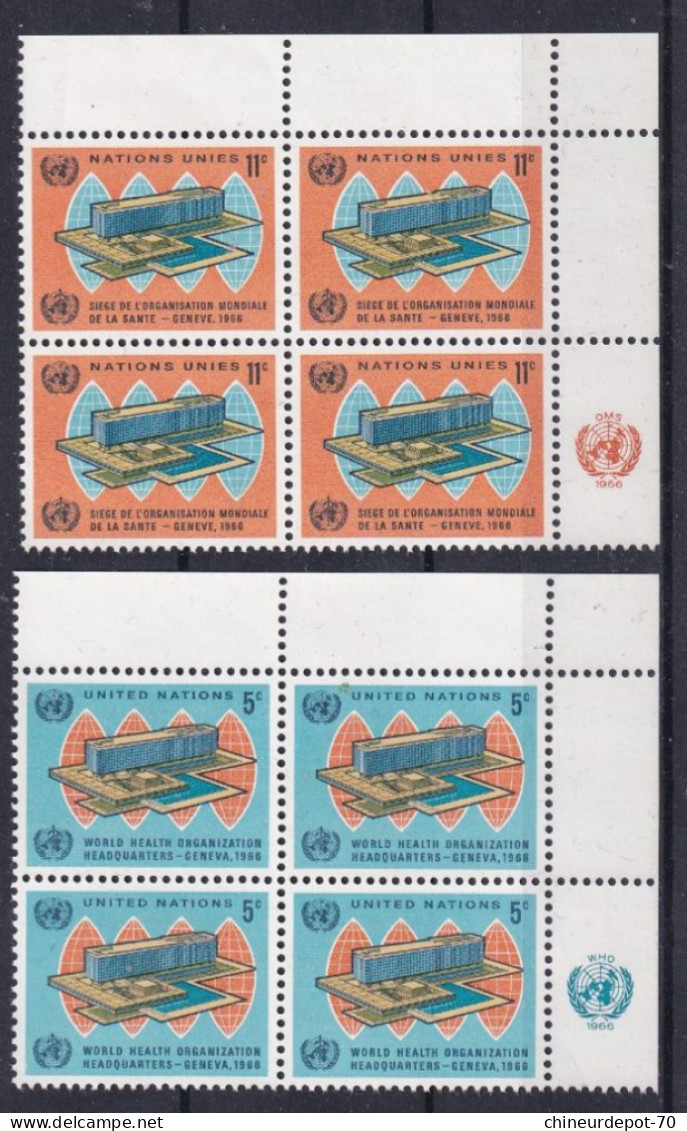 Nations Unies 1965 En Bloc De 4 Neufs Sans Charnières ** - Unused Stamps