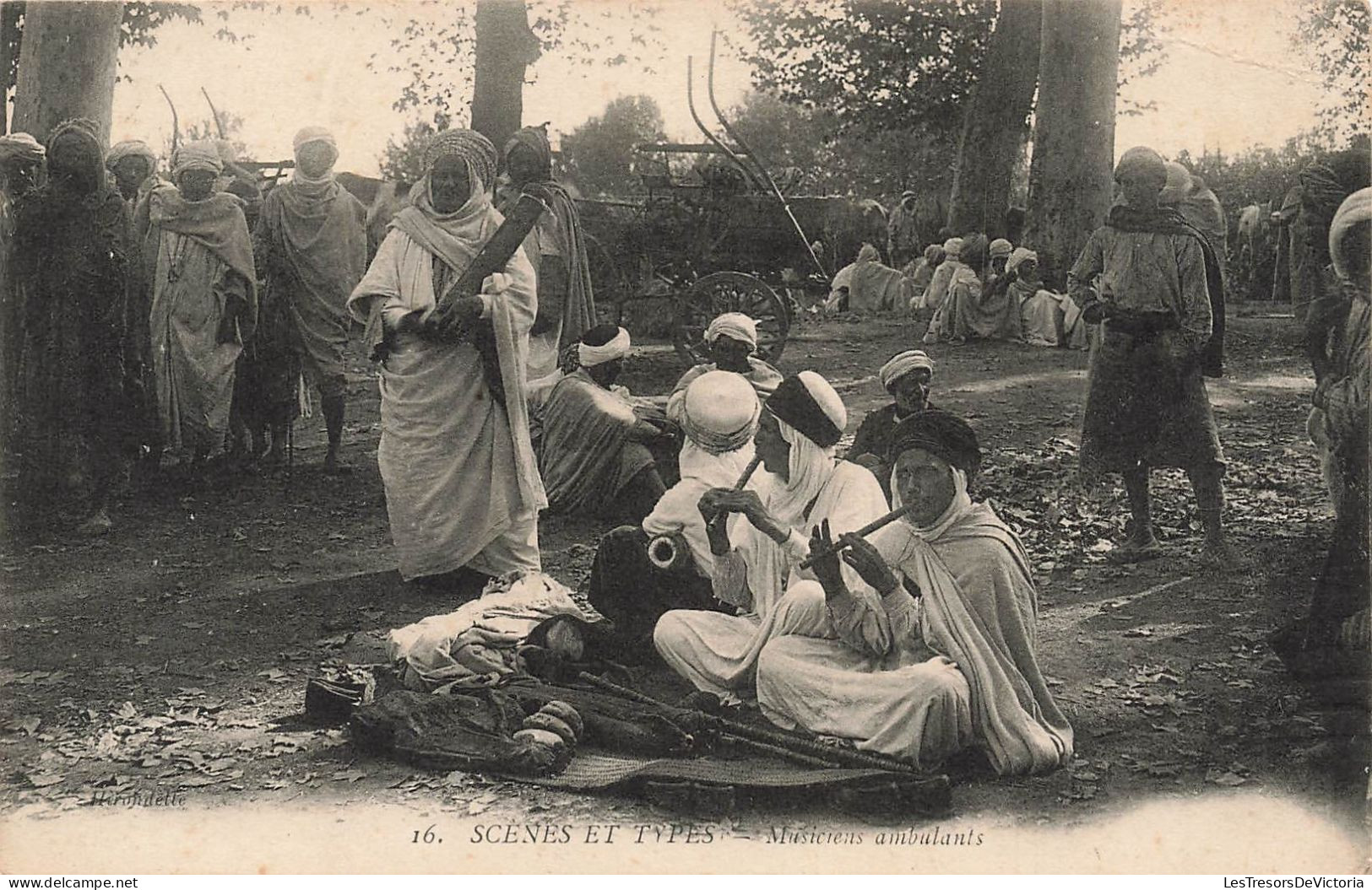 ALGÉRIE - Scènes & Types - Musiciens Ambulants - Carte Postale Ancienne - Scènes & Types