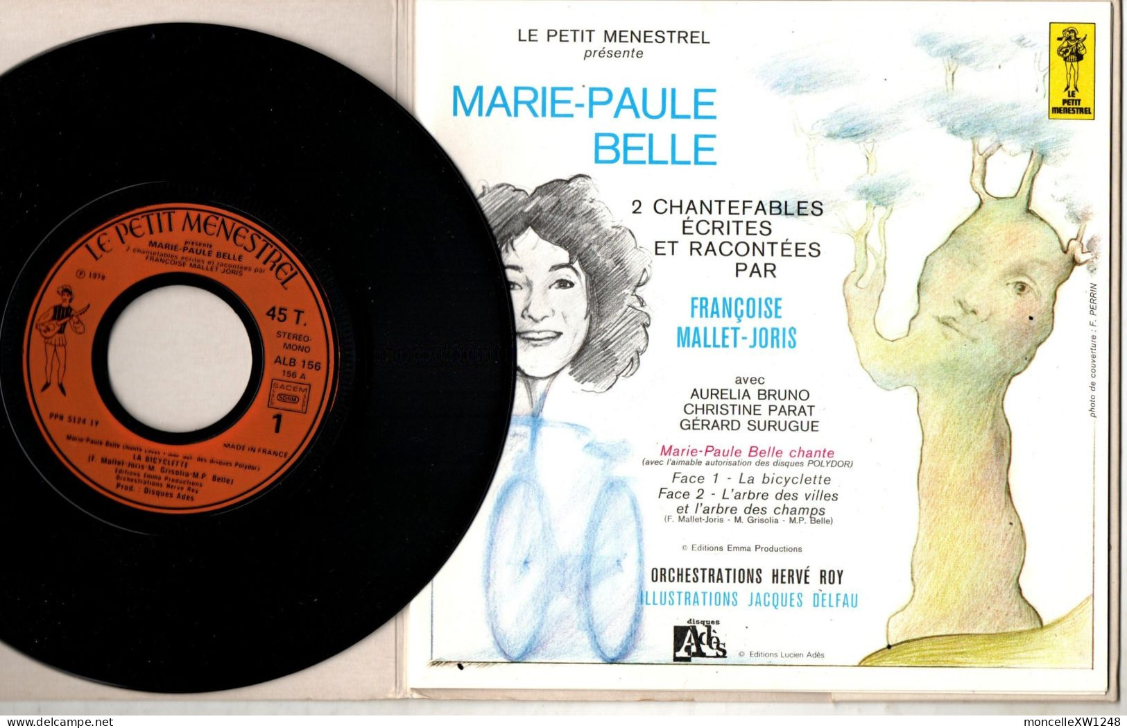 Marie-Paule Belle - 45 T SP Chantefables Pour Les Enfants (1978) - Niños