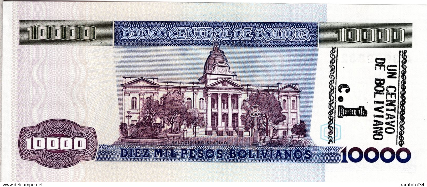 BOLIVIE - 10 000 Pesos Bolivianos 1984 UNC - Bolivie