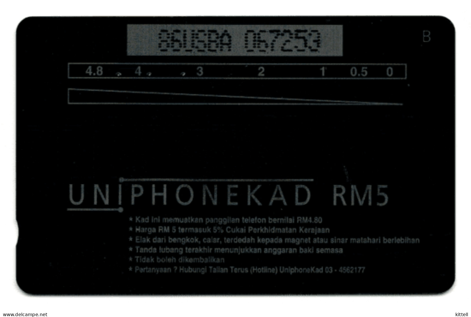 Malaysia Uniphonekad Old Phonecard RM5 Used Education Children - Malasia