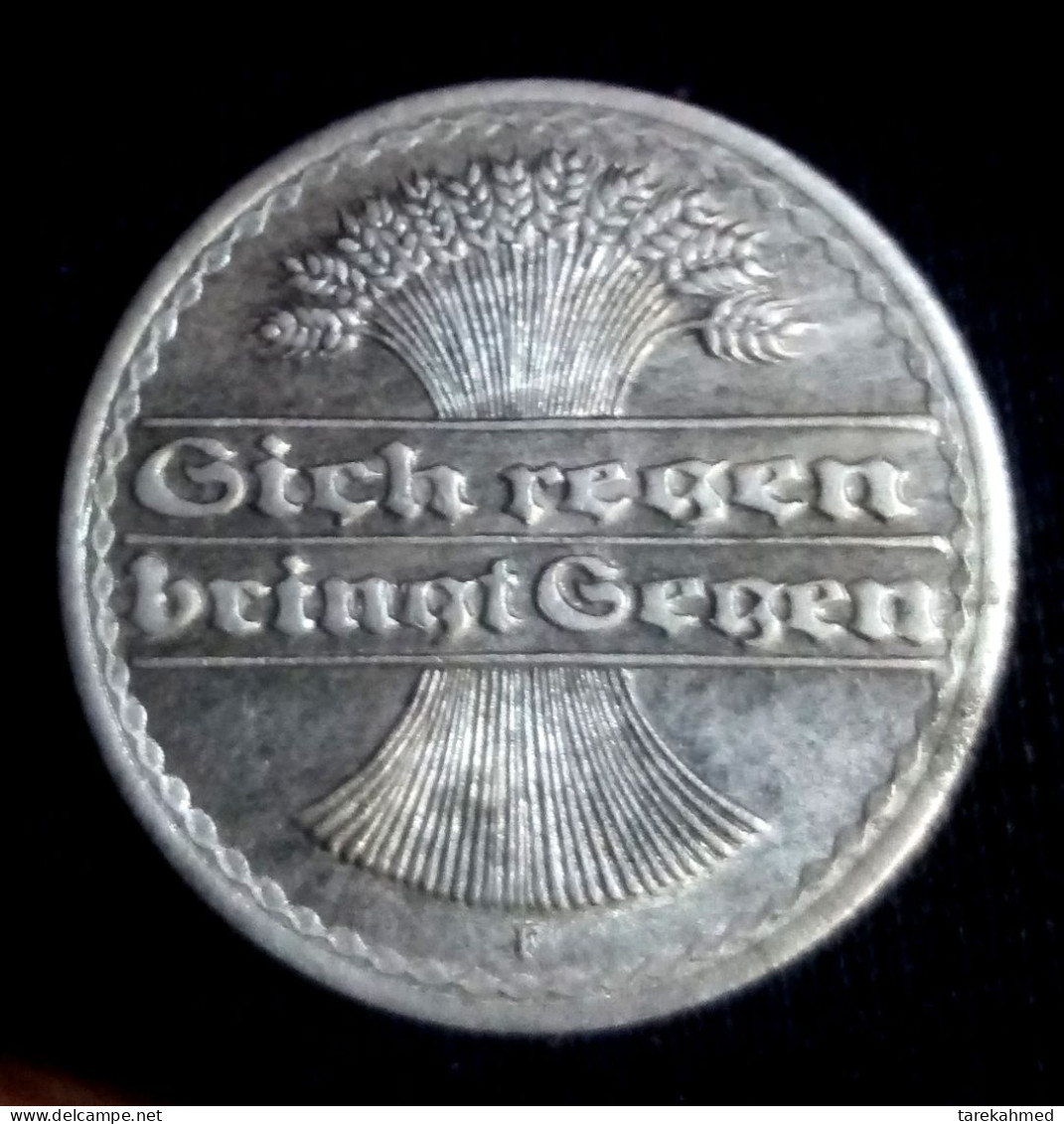 Germany, 50 PFENNIG 1921 F, Perfect, Agouz - 50 Rentenpfennig & 50 Reichspfennig