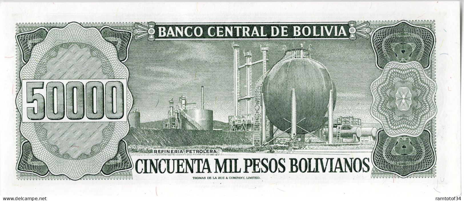BOLIVIE - 50 000 Pesos Bolivianos 1984 UNC - Bolivia