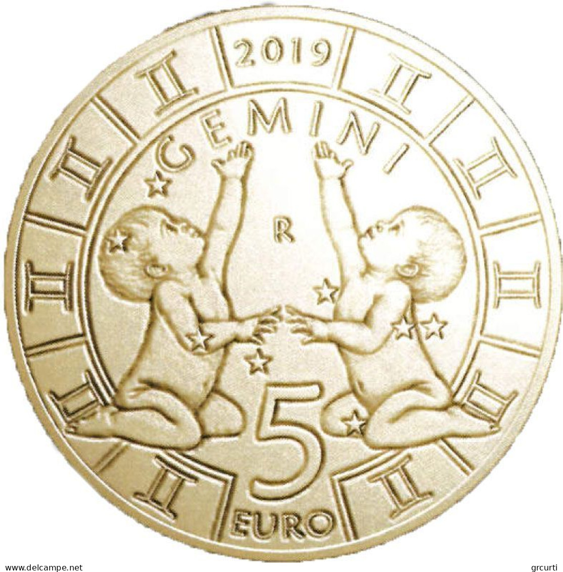 San Marino - 5 Euro 2019 - Segni Dello Zodiaco - Gemelli - UC# 220 - San Marino